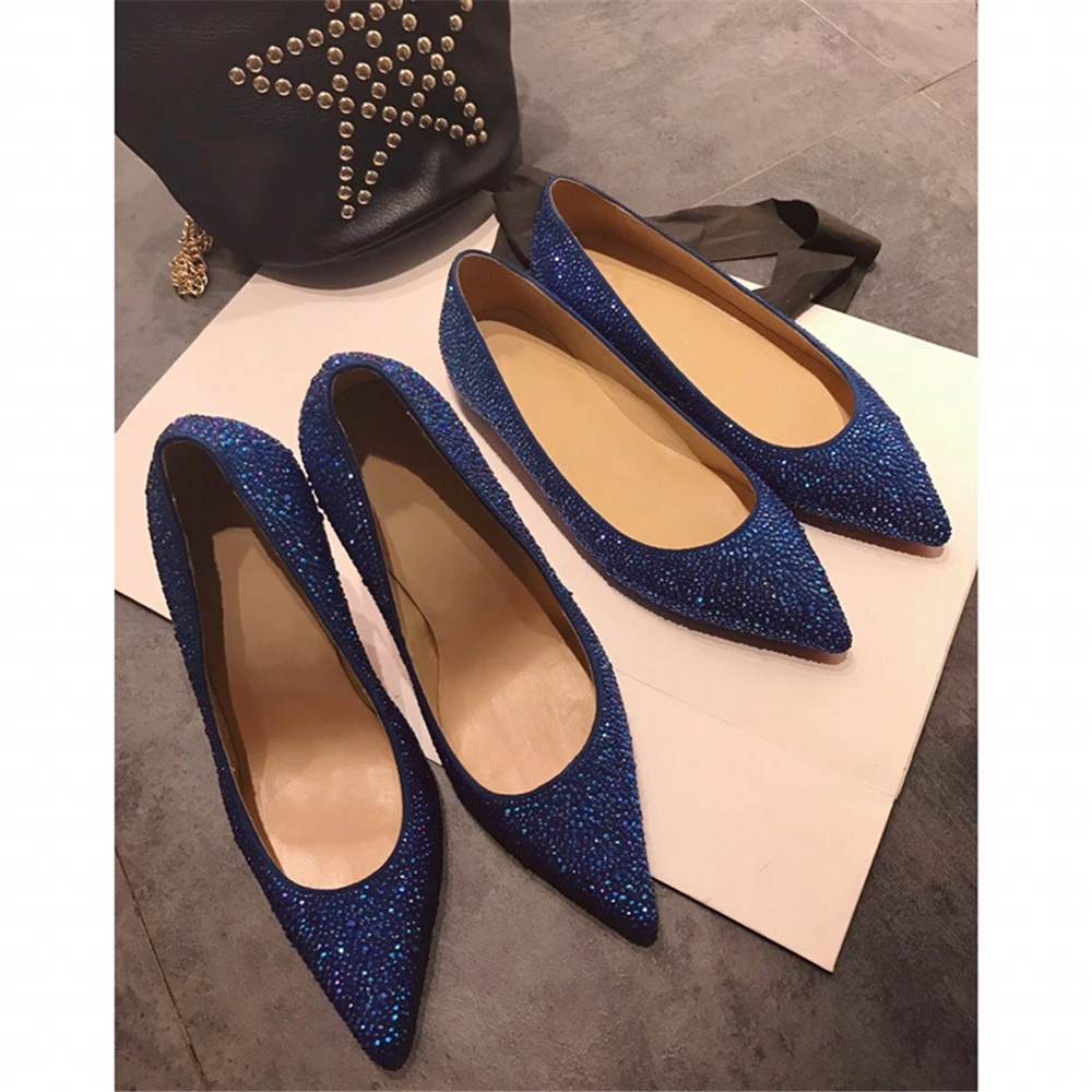 

Stkehidba Top Quality Real Leather Rhinestone Women's Pumps Sexy High Heels Women Shoes Thin Heels Female Shoes Wedding Shoes