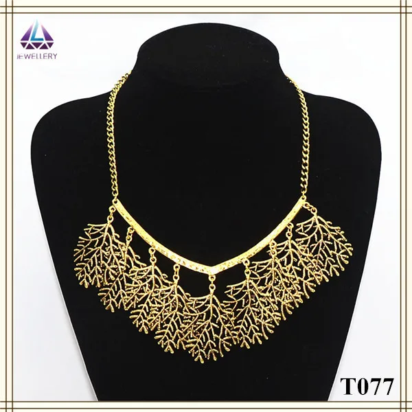 Hot Sale 2015 Famous Brand Fashion Chain Choker latest Design Fake Gold