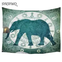 МАНДАЛА ГОБЕЛЕН Elefant Настенный Гобелен Мандала Animales настенный тканевый одеяло богемная индийская Мандала слон настенный Tapiz