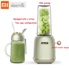 Deerma электрическая соковыжималка блендер 500 мл 4 листа фрукты овощи портативный миксер для сока с соковыжималкой чашка Питьевая бутылка набор соковыжималок