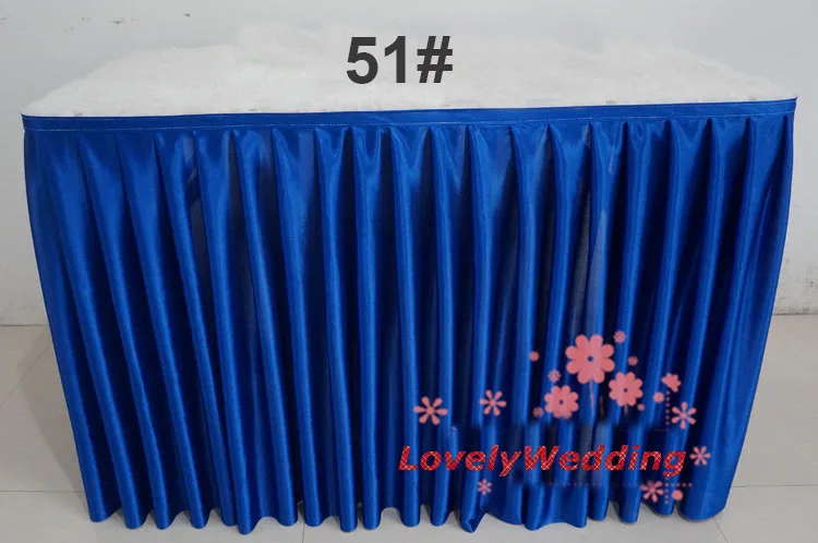75cm Height Ice silk wedding table skirt table cloth decoration/polyestertable skirt wedding banquet