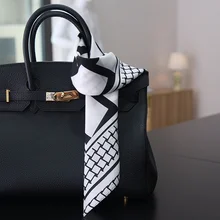 

2018 New Authentic Silk Silk Light "checkerboard" Small Square Silk Scarves Scarf Small Commuter Occupation 55*55 Scarf Women