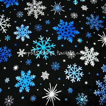 

Width 140cm Christmas fabric 100%Cotton Fabric Patchwork Christmas Snowflake Printed Sewing Fabric Material Diy Clothing Dress