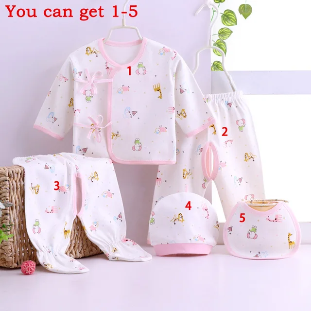 0 3 months Baby Clothes Cotton Newborn Underwear Set Small Mushroom