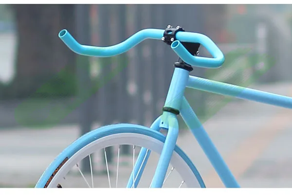 Рули для гоночного велосипеда с гальваническим покрытием, подъем 60 мм, алюминиевый сплав, Рупорная ручка для велосипеда, фиксированная шестерня, изогнутая штанга 400*25,4 мм