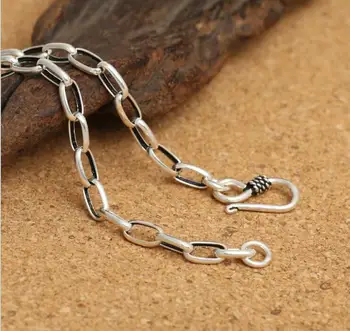 KJJEAXCMY fine jewelry S925 sterling silver men's classic retro silver 4m egg buckle necklace.
KJJEAXCMY fine jewelry S925 sterling silver men's classic retro silver 4m egg buckle necklace.