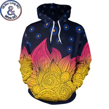 Galaxia espacio Mandala Floral impresión Sudadera con capucha de las mujeres de los hombres casuales 3D sudaderas con capucha de los hombres Harajuku Hip Hop Sudadera con capucha sudaderas con capucha