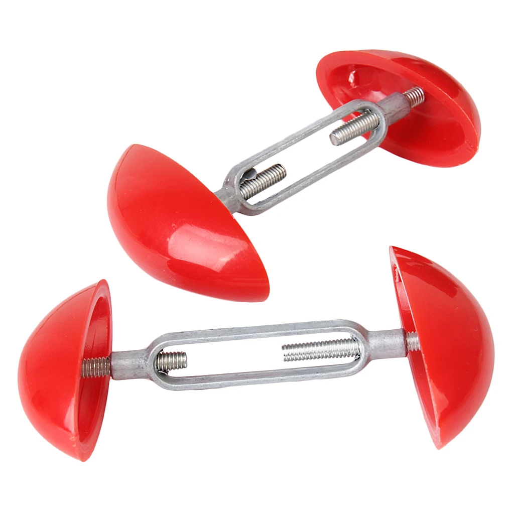 Footful Mini Shoe Stretchers Shapers Width Extenders Adjustable for Mens Womens Red Pack of 2pcs
