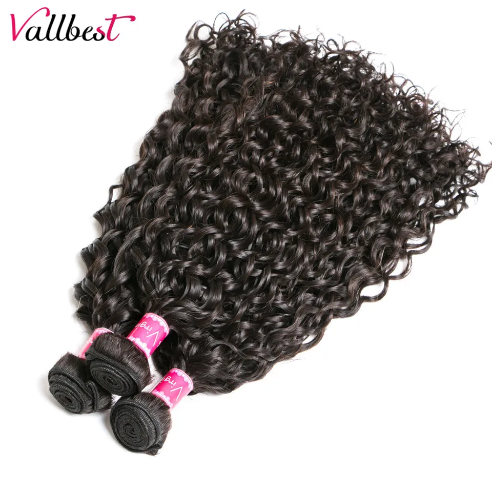 Vallbest перуанские человеческие волосы волна 1/3/4 пряди Пряди человеческих волос для наращивания 100 г/шт. натуральный черный Волосы remy ткань могут быть окрашены отбелен