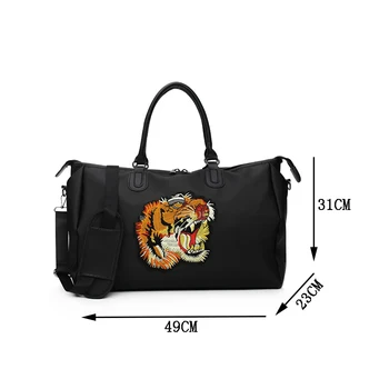

2019 new Korean version of the travel convenient storage bag ladies tiger head cartoon handbag large capacity shoulder bag