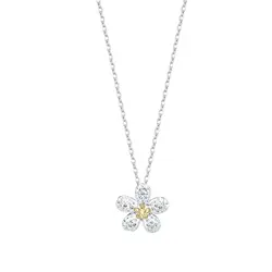 SWA RO 2018 новый золотой цветок Хрустальный цветок ожерелье ювелирные изделия подарки для влюбленных юбилей свадебные женские украшения