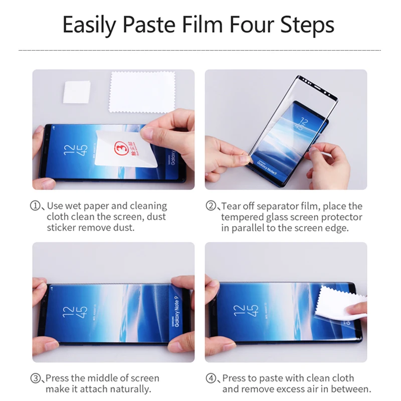 Для samsung Galaxy S9 S8 Plus защита экрана 5D 9H закаленное стекло, стекло Essager для Note8 Note9 пленка стекло Защита экрана
