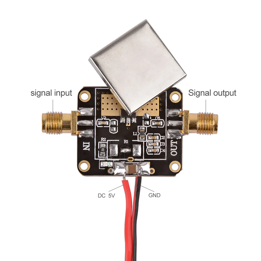 AIYIMA 50 м-6 ГГц РЧ усилитель плата широкополосного усиления низкий уровень шума средний усилитель модуль усиления 19дб для FM gps wifi