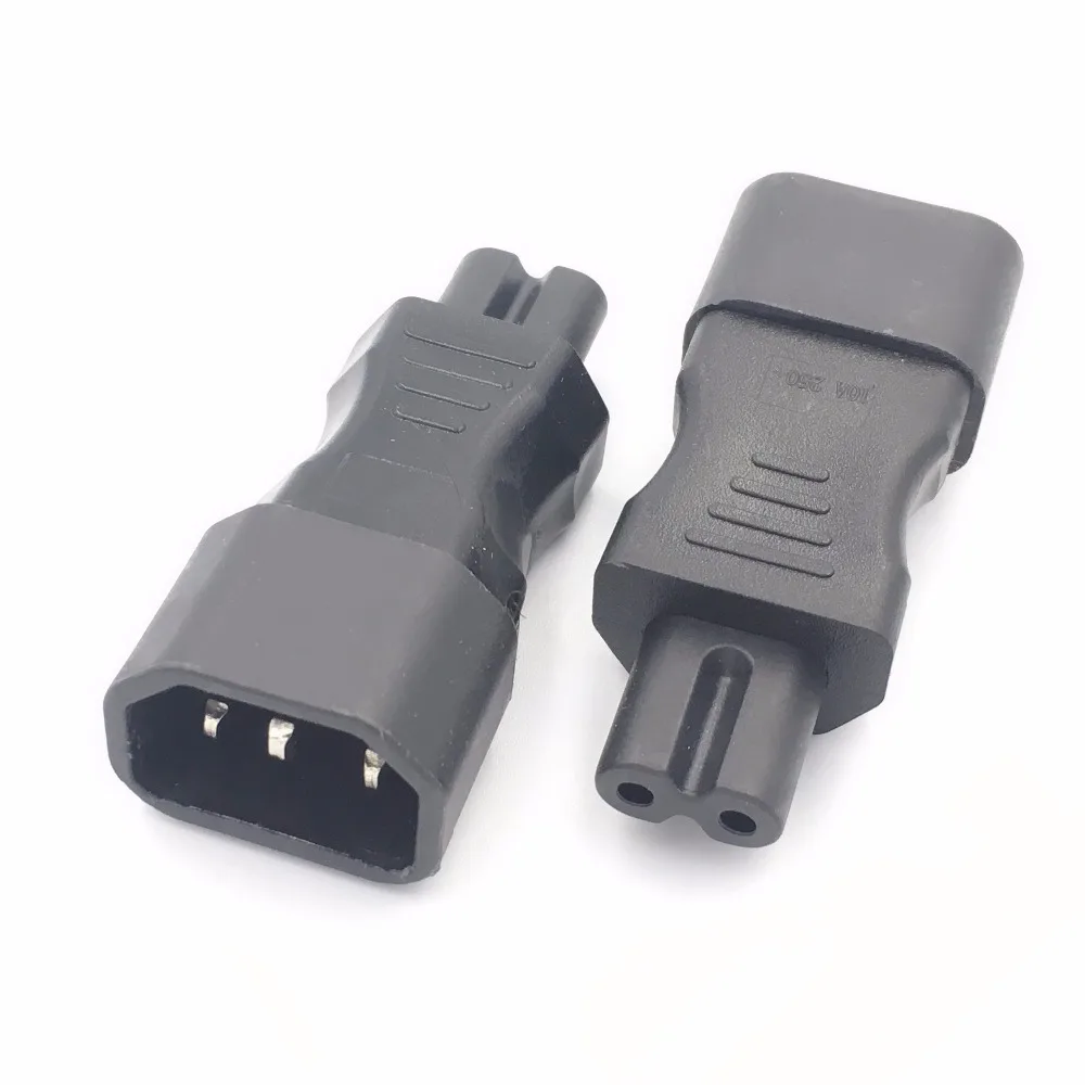 

AC adapter AC convert IEC C14 to C7 power adapter C14/C7 IEC C7 to C14 plug adapter IEC 3Pin Female to 2Pin Male