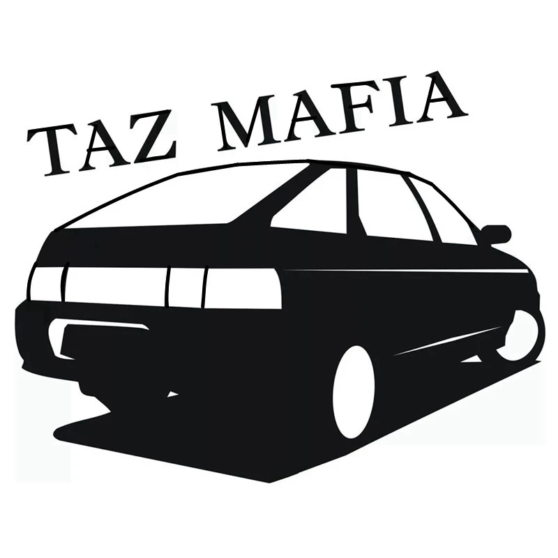 

CK2849#19*15cm Taz Mafia funny car sticker vinyl decal silver/black car auto stickers for car bumper window car decorations