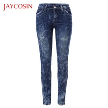 JAYCOSIN свободные джинсовые женские осенние эластичные Плюс вышитые повседневные укороченные джинсы стильный и модный дизайн вы более привлекательный