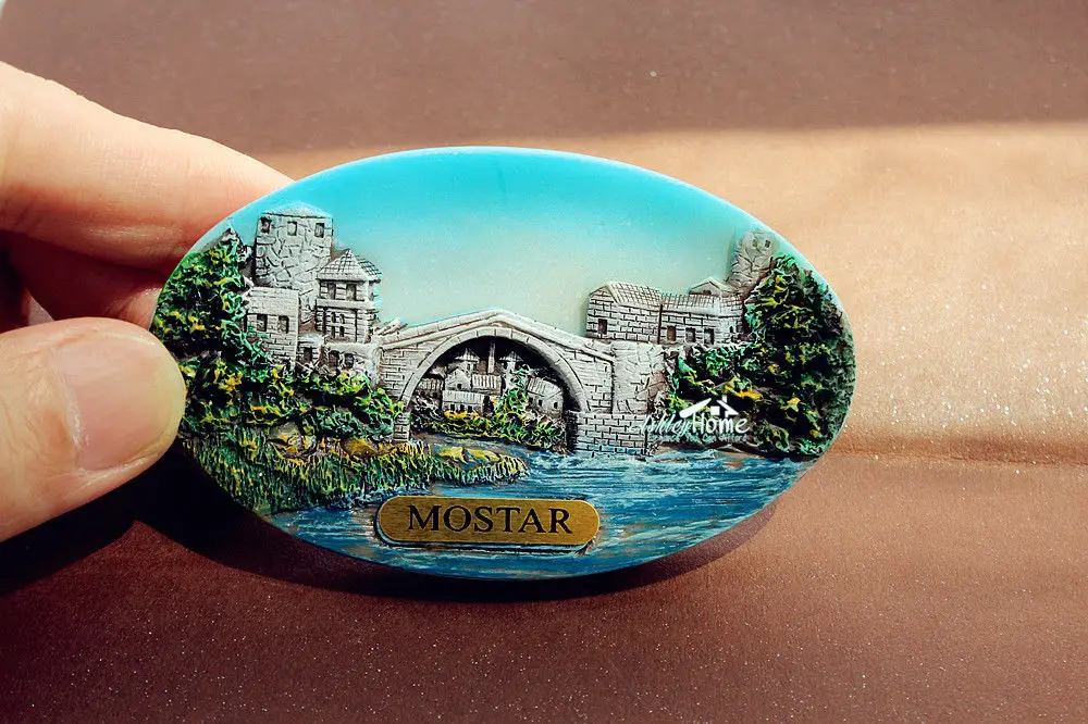 Bosnia and Herzegovina Mostar Tourist Travel Souvenir 3D Resin Fridge Magnet | Дом и сад