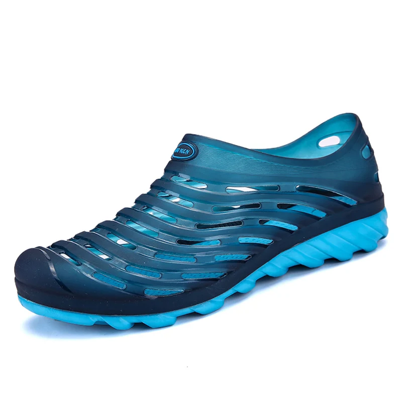 Bolangdi الصيف تنفس الرجال المياه الرياضة أحذية الجوف خارج شقة شاطئ أحذية رجالية أحذية المشي في الهواء الطلق الخوض المنبع
