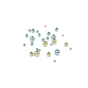 

High Quality Gold Plated 3-8mm Stainless Steel Ball Bead Metal Round Spacer Loose Beads Fit Jewelry Making Findings Accessories
