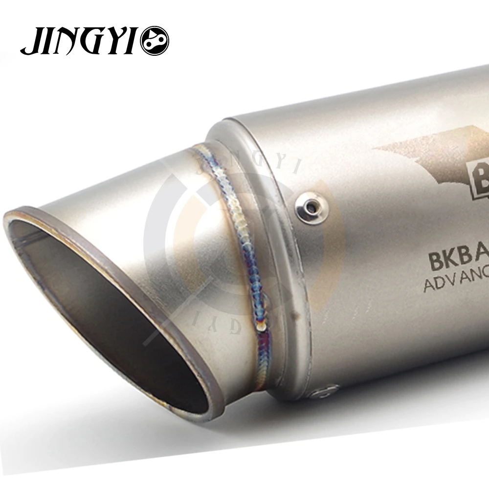 Logo marcado láser silenciador de Escape de motocicleta modificado Escape para yamaha yz msx125 sc Escape cafe racer bws 125 bmw f800r egzoz