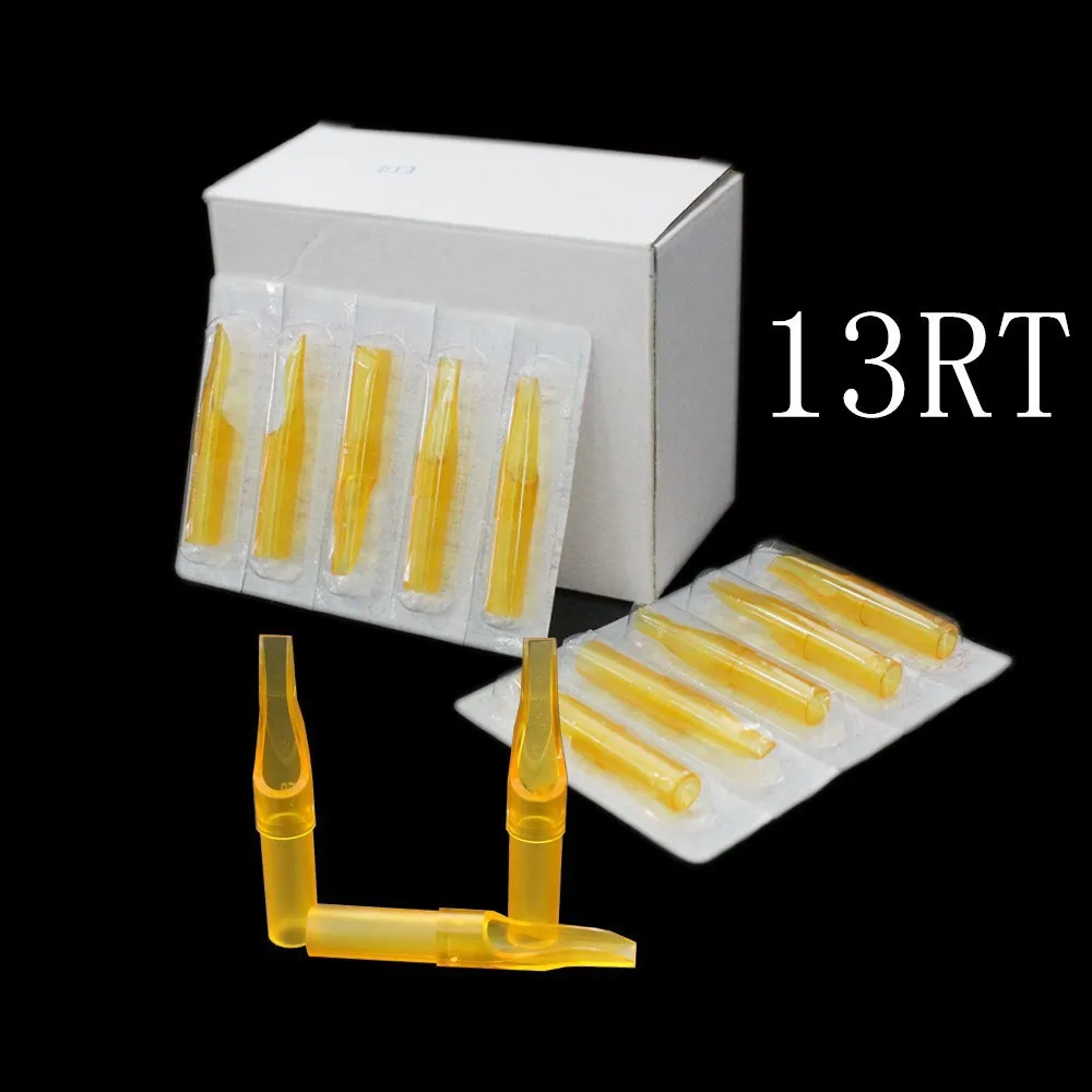 YILONG 50 шт. 13RT плоские Magnum золото Акула одноразовый стерильный набор для тату сопла питания GSDT-1002356-13RT