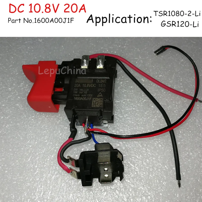 

High Switch Replacment For BOSCH GSB1080-2-LI GSR1080-2-LI GSR1200-2-LI 2 609125169 GSB120 GSR120-LI Drill Driver Screwdriver