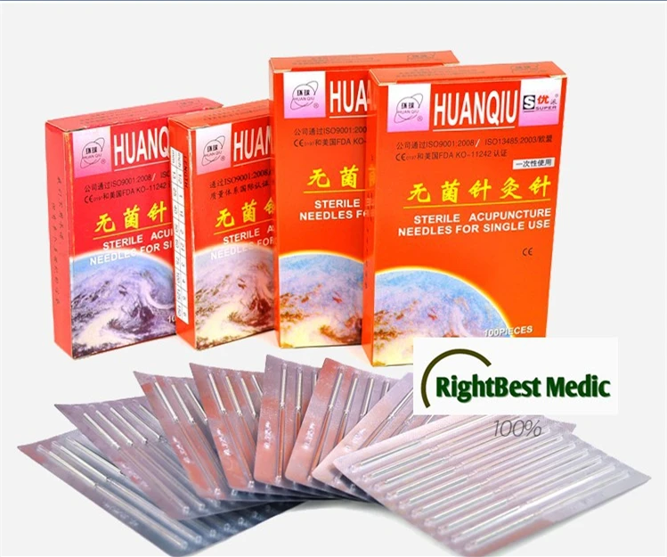 

HuanQiu Disposable Sterile Acupuncture Needle ZhenJiu Needle For Single Use(100pcs Per Pack)