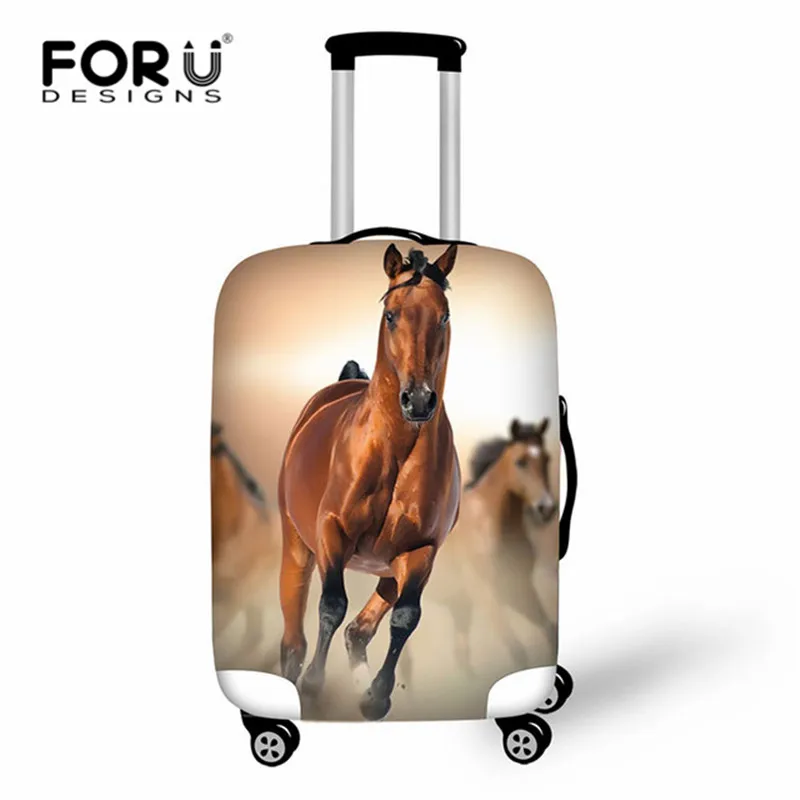 FORUDESIGNS/ чехол в виде лошади с животными для чемодана, багажные аксессуары для путешествий для мужчин и женщин, водонепроницаемые защитные чехлы для чемоданов - Цвет: H12504