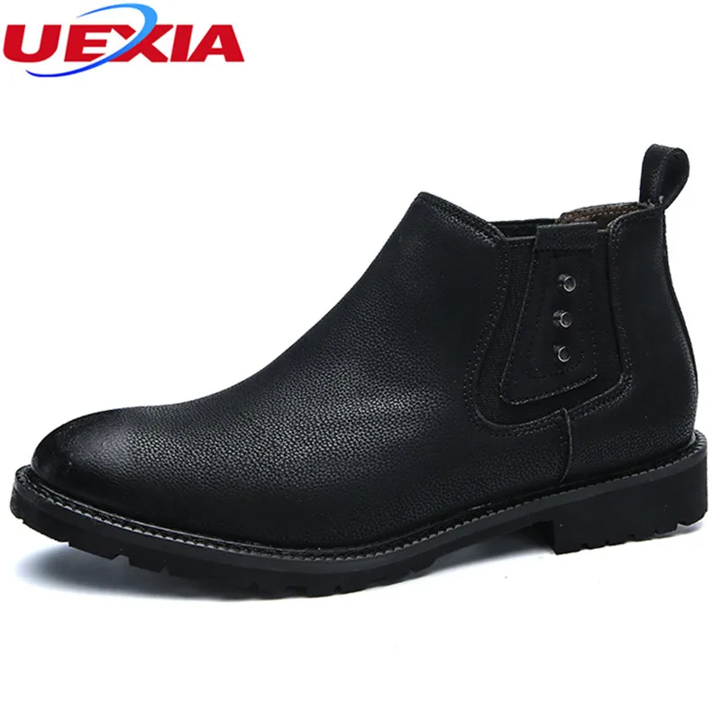 

UEXIA New Business Dress Pointed Flats Shoes Men Leather Oxford Office Wedding Dress Fashion Rivets Moccasin Glitter Formal Male