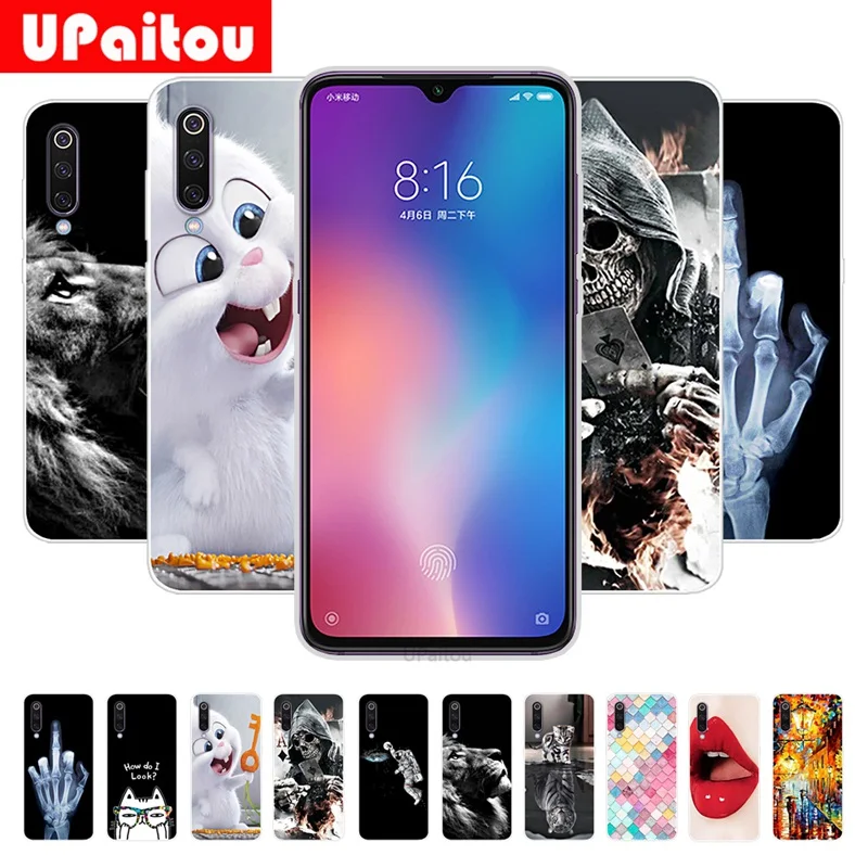 

UPaitou Colorful Painting Case for Xiaomi Mi 9 SE Explore Case Soft TPU Ultra Thin Back Cover Phone Case For Mi 9se Bags