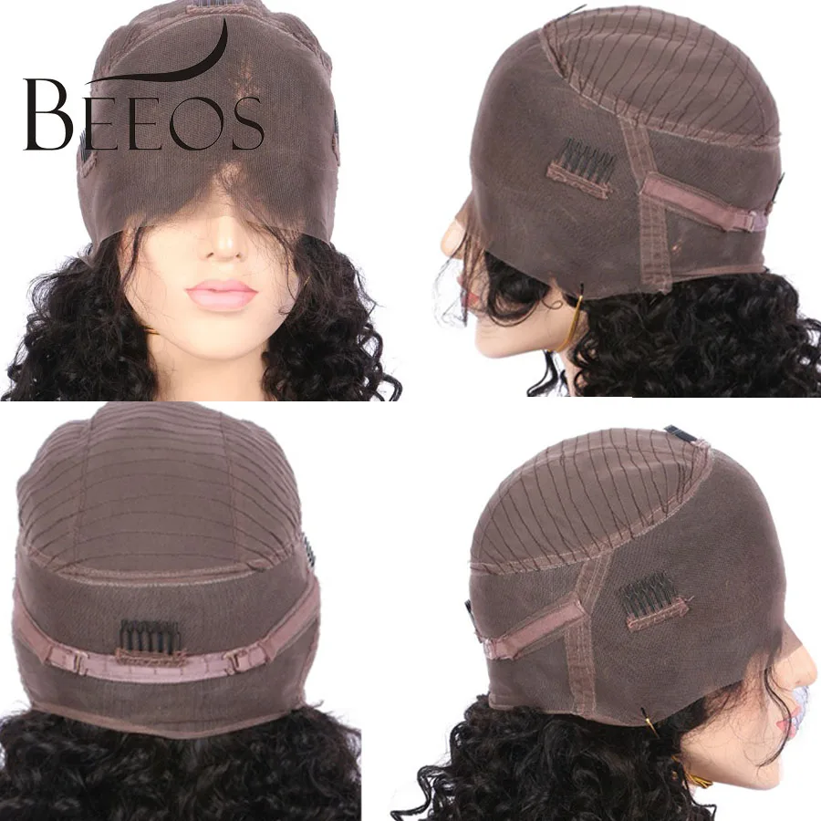 BEEOS Body Wave 360 peluca Frontal de encaje brasileño Remy pelucas de cabello humano con pelo de bebé para mujer predesplumado blanqueado nudos