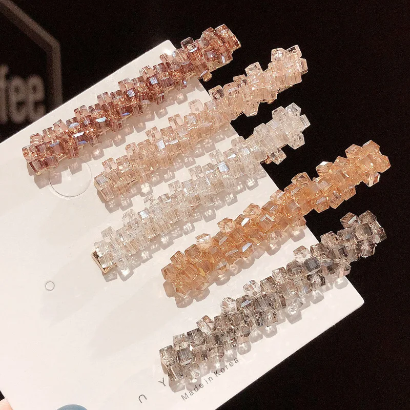 

Fashion Crystal Rhinestone Hair Claw Girls Hairpins Barrettes word clip Liu seaside clip Hair Women Hair Accessories