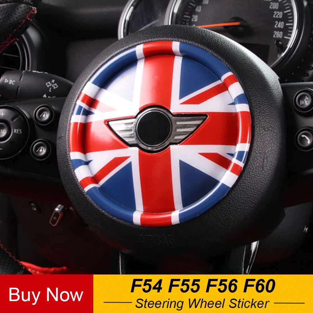 ABS Юнион Джек центре рулевого колеса Стикеры Наклейка украшения для BMW MINI Cooper JCW F54