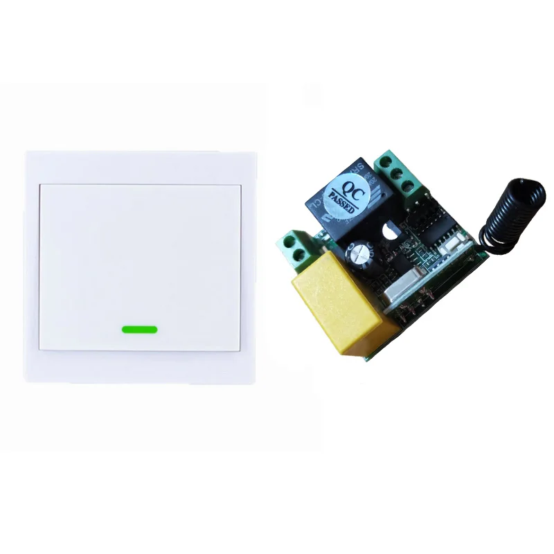 

AC 220V 1CH Remote Control Switch System Wireless Light Switch Receiver 86 Wall Transmitter Smart Home Remote Switch 315/433Mhz