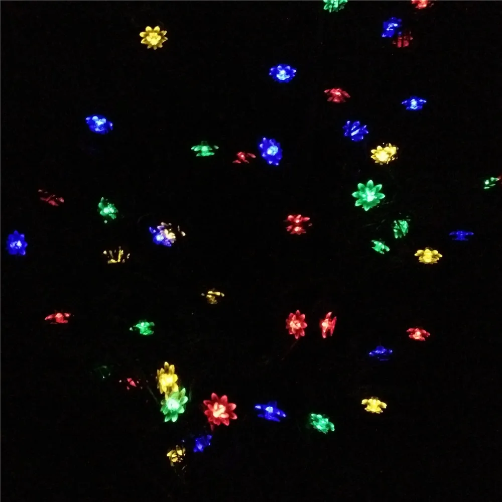 Solar led holiday garlands string lights 10m 60led cherry pendant wedding bouquet party lights ...