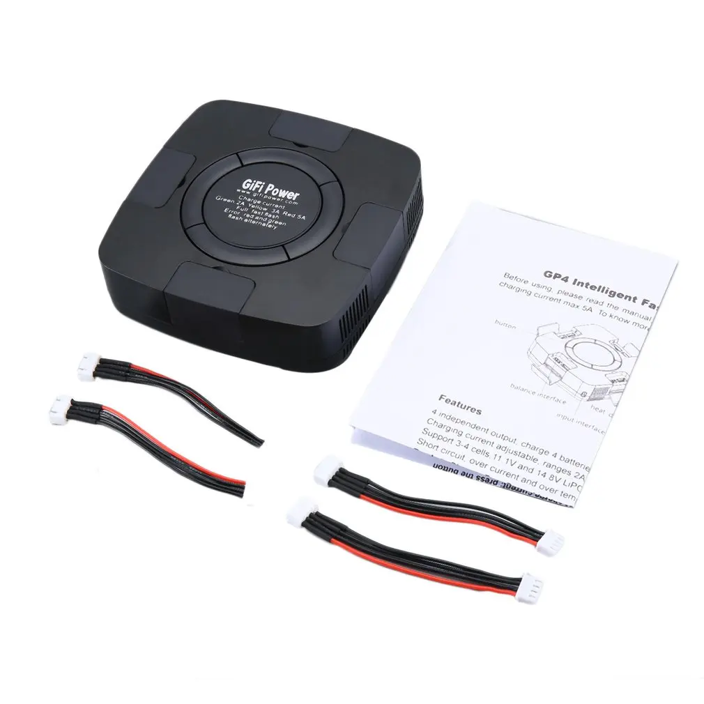 

RC Part For YUNEEC H480 Typhoon H Battery Remote Controller 4 in 1 Lipo Charger 70W 6Ax2 LiHV Battery Charger w/ USB Fast Charge