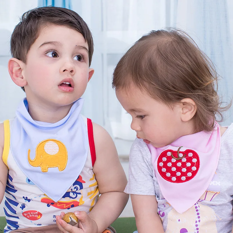 Cotton Triangle Baby Bibs for Infant Saliva Scarf Cotton Baby Feeding