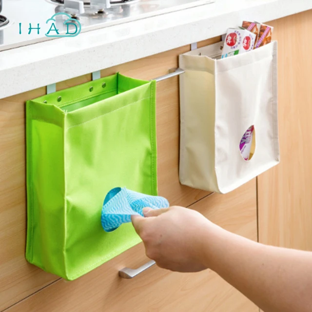 Best Offers Kitchen storage hanging bag Door back type cabinet extraction Garbage bags storage bag Multi-purpose organizer Container