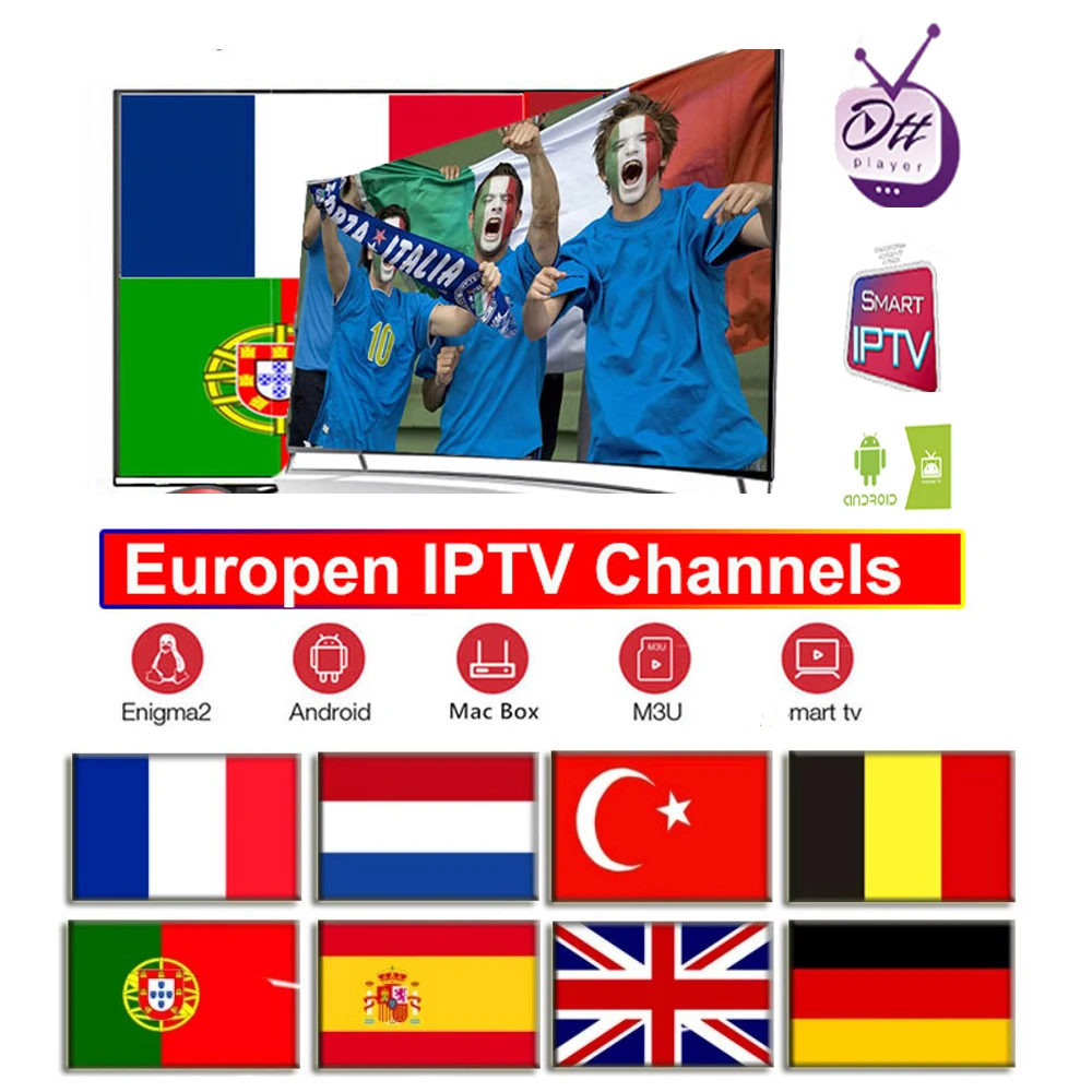 

IPTV world UK German Poland android tv box iptv subscription m3u italia smart TV Box Canada with adult m3u for h96 max