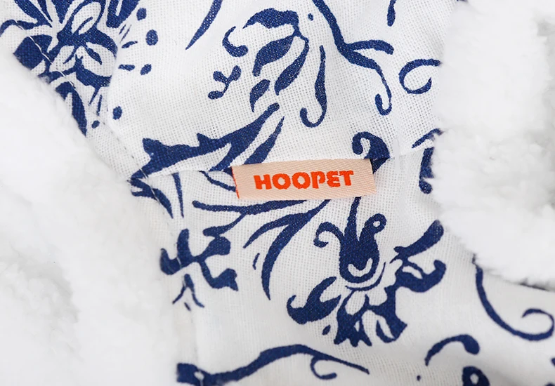 Exotic China Style Blue and White Porcelain Print Pet Clothes Thermal Thickened Size Winter Pet Coat for Small Dogs Dropshipping (3)