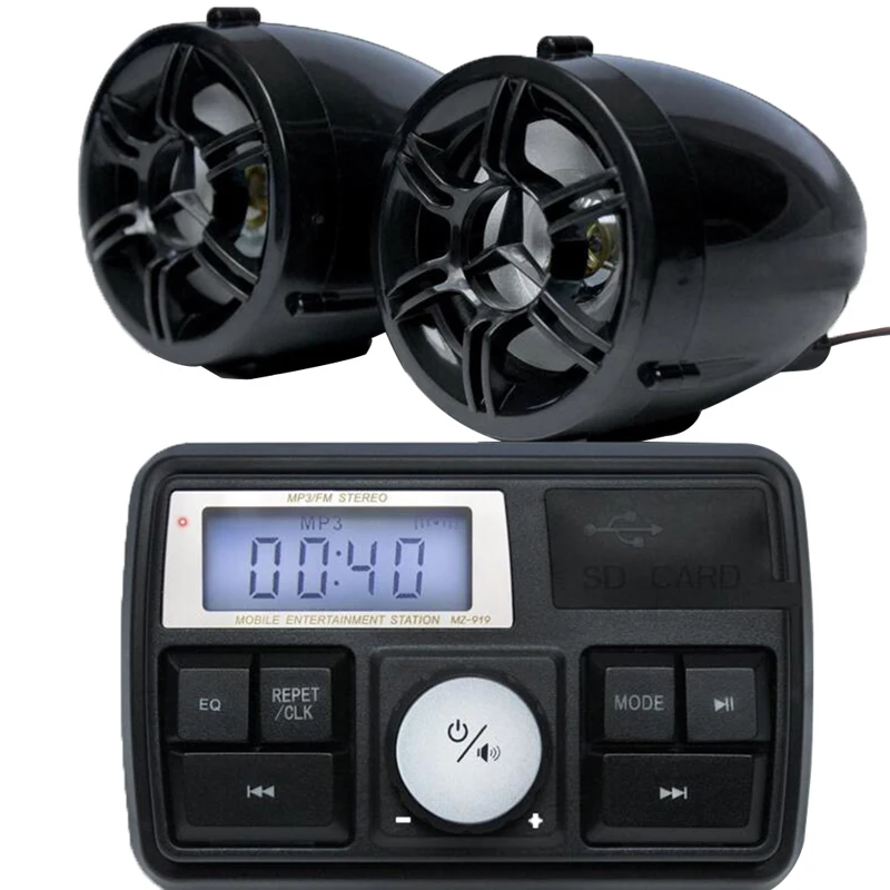 

Anti-theft Motorcycle Alarm Sound System Motor Car Audio MP3 FM Radio Stereo Speaker Music Amplifier for Theft Protection