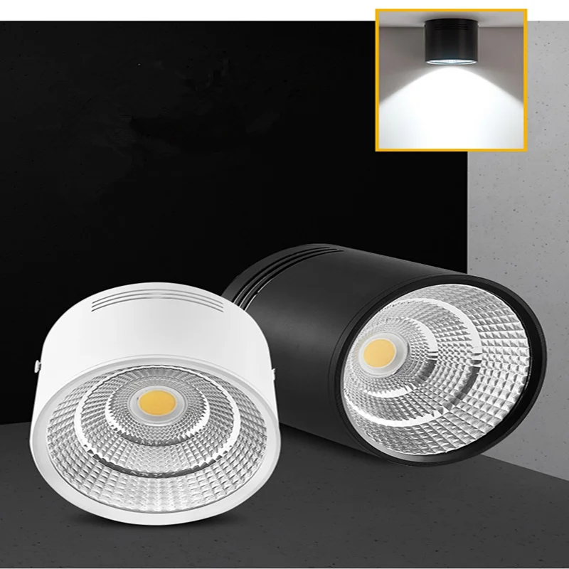 

LED Downlights 7W 10W 20W 30W Surface Mounted Ceiling Lamps Spot Light AC85-265V Surface Mounted Down Light 3000K 4000K 6000K
