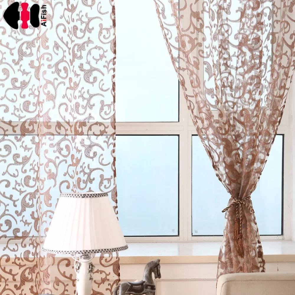 Curtain kitchen tulle for windows Printed Curtains Linen ...