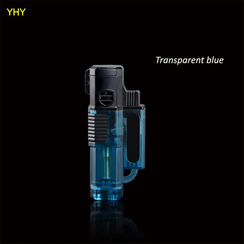Refillable Butane Gas Windproof 4 quad Torch lighter Blue Flame Cigar Cigarette Lighters Cigar Punch02_