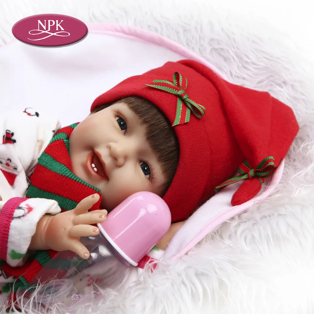 NPK 55CM Soft Silicone Reborn Baby Doll Toys Play Bedtime Toys Real Handmade Lifelike Girl Fashion Child Birthday Gifts For Gilr (7)