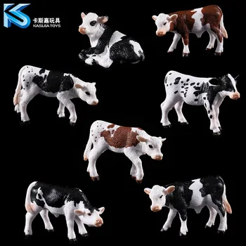 

Wild animal model solid simulation poultry children's toys 7 optional Holstein cow yellow cow cow ornaments toy