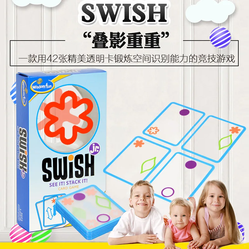 Thinking Card Swish логическая доска игры детские головоломки игрушки для вечеринок для детей цветные формы Детские Обучающие