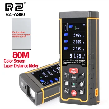 

RZ Digital Laser Distance Meter Range Finder Rangefinder 80m 120m Tape Trena Ruler Angle Bulid Angle Tester Tools