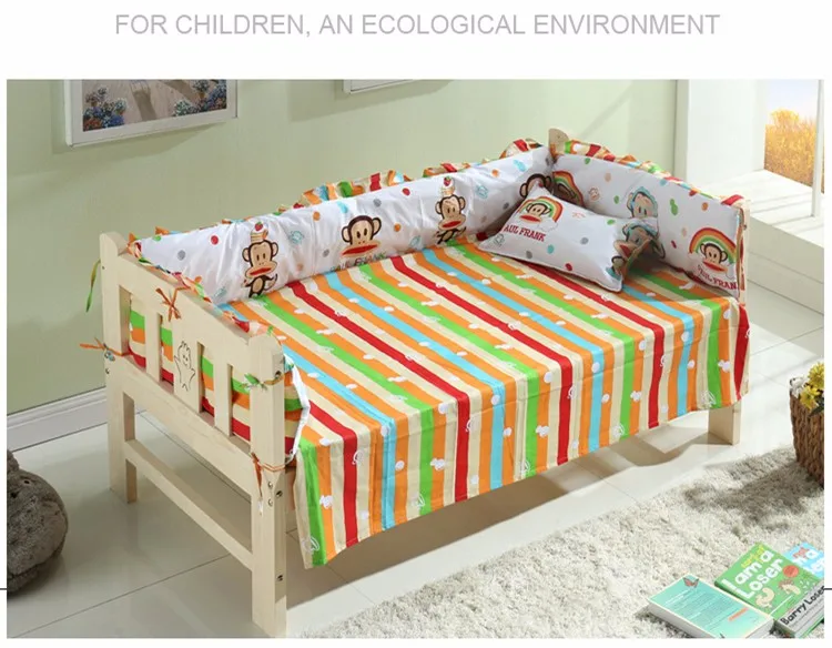 Простые Модные мягкие Высокое качество детская кровать из массива дерева удлинить расширить детская кроватка современных одного ребенка кровать объединить большая кровать кроватки