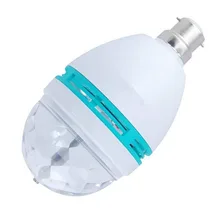 B22 3 Вт rgb хрустальный шар вращающихся led этап свет лампы диско лампы новые